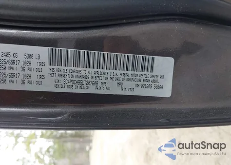 2020 Dodge Journey Se Value from USA, damaged, VIN 3C4PDCAB5LT207608